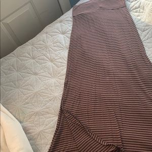 Striped maxi skirt